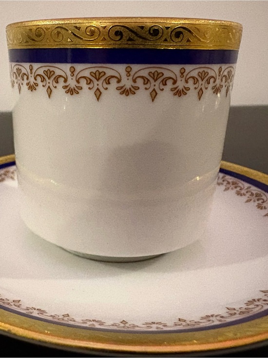 Tirschenreuth Bavaria Other - Tirschenreuth Porcelain
Demitasse Cup & Saucer
Bavaria Germany cobalt blue gold
